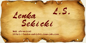 Lenka Sekicki vizit kartica